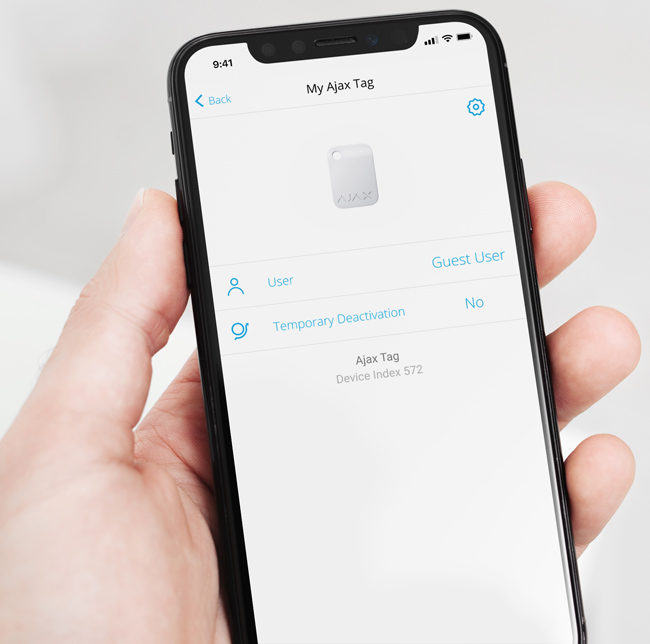 AJAX Tag: Безконтактен RFID ключодържател за активиране/дезактивиране на система Ajax